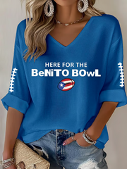 Women's Rugby Print Waffle T-Shirt