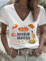 Women's Bunny Football Music Lover Printed T-shirt