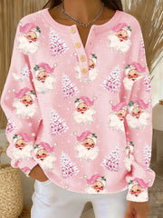 Women‘s Christmas Tree Santa Long-sleeve Cardigan