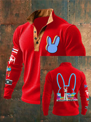 Men's Bunny Football Music Lover Printed Tops