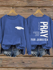 Women'sHurricane Melissa Jamaica Stronger Than The Storm Pray For Jamaica V-Neck Tee