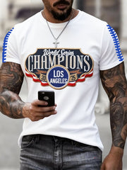 Men's Baseball World Champions 2025 Print Casual Tee