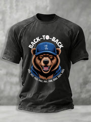 Men's Back To Back Baseball World Series Champions 2025 Print Casual Tee