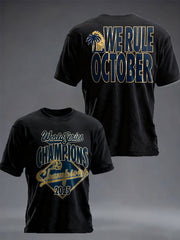 Men's Champions Baseball Lover We Rule October Printed T-shirt