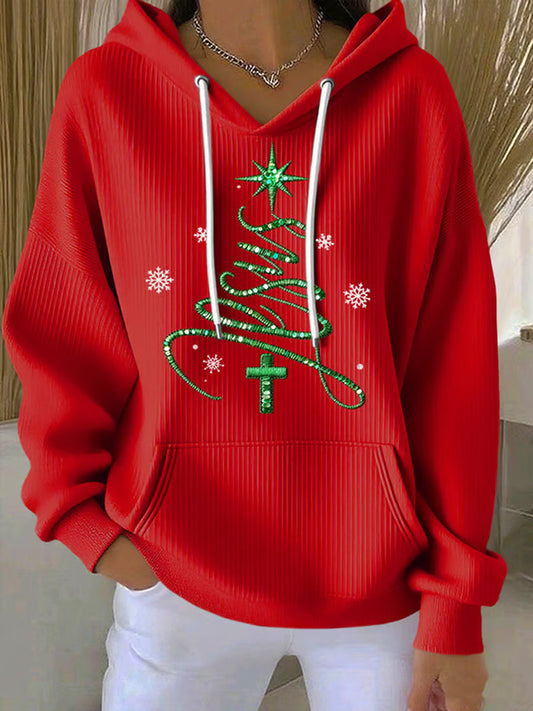 Women's Jesus Chriatmas Tree Hoodie