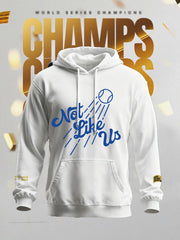 Men's They Not Like Us Baseball LAD Champions Print Casual Hoodie