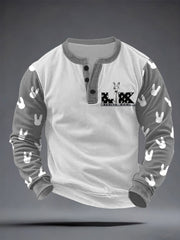 Men's Bunny Music Football Lover Printed Sweatshirt