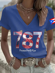 Women's Puerto Rico Art Printed T-shirt
