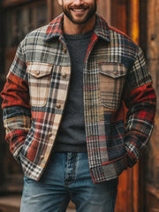 Men's Casual Checkered Jacket