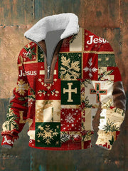 Men's Christmas Cross Print Casual Top