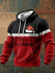 Men's Christmas Funny Feeling Printed Hoodie