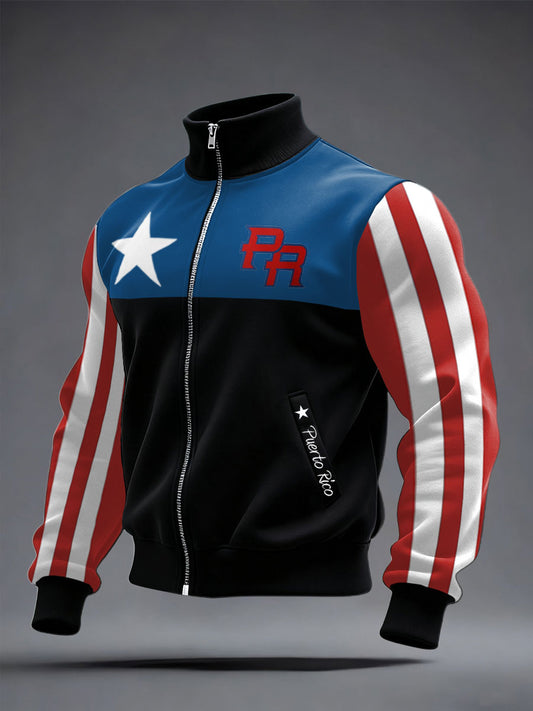 Men's Puerto Rico Proud Printed Coat