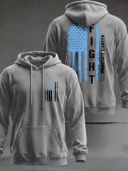 Men's Prostate Cancer Awareness Printed Casual Hoodie