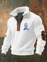 Men's Prostate Cancer Awareness Printed Casual Top
