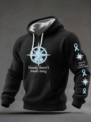 Men's Prostate Cancer Awareness Printed Casual Hoodie
