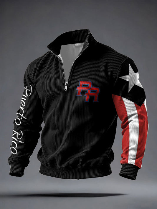 Men's Puerto Rico Printed Casual Tops