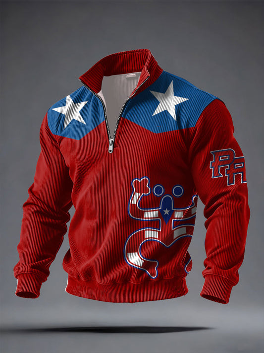 Men's Puerto Rico Printed Casual Tops