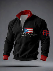 Men's Puerto Rico Printed Casual Tops