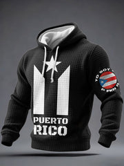 Men's Puerto Rico Proud Art Printed Hoodie