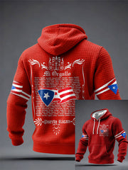 Men's Puerto Rico Proud Art Printed Hoodie