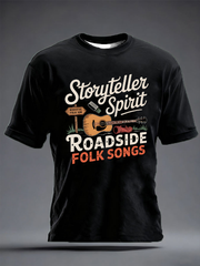 Men's Todd Snider Inspired Folk Music Art Acoustic Storyteller Americana Illustration Classic short sleeves t-shirt