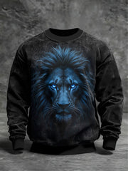Men's Art Lion Crew Neck Sweatshirt