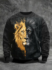 Men's Art Lion Crew Neck Sweatshirt
