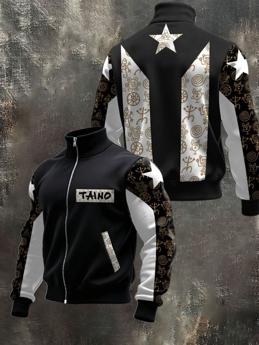 Men's Puerto Rico Taino Proud Art Printed Coat