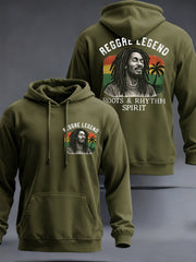 Men's Reggae Legend Print Commemorative Hoodie