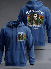 Men's Reggae Legend Print Commemorative Hoodie