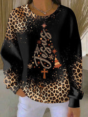 Women's Christmas Cross Print Casual Sweatshirt
