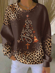 Women's Christmas Cross Print Casual Sweatshirt