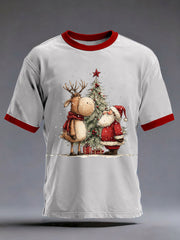 Men's Christmas Printed Casual T-shirt