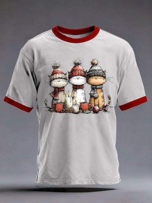 Men's Christmas Printed Casual T-shirt