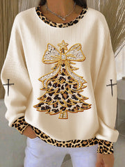 Women's Christmas Cross Print Casual Sweatshirt