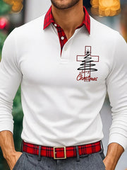 Men's Christmas Faith Print long sleeve shirt