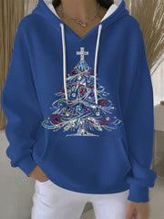 Women's Christmas Print Casual Hoodie