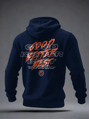 Men's Good Better Best Print Gift For Football Fans Gameday Casual Checkered Hoodie