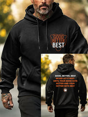 Men's Good Better Best Print Gift For Football Fans Gameday Casual Hoodie