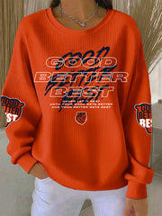 Women's Good Better Best Print Gift For Football Fans Gameday Casual Sweatshirt