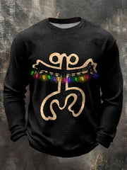 Men's Puerto Rico Taino Christmas Art Printed Waffle Tops