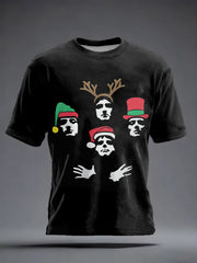Men's Rock Band Inspired Christmas short sleeves t-shirt