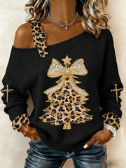 Women's Cross Print Casual Top