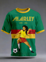 Men's Reggae Music Inspired Print Vintage T-Shirt