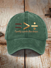 Unisex Equality Is Greater Than Division Black History Month Hat