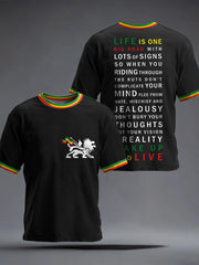 Men's Reggae Music Inspired Print T-Shirt