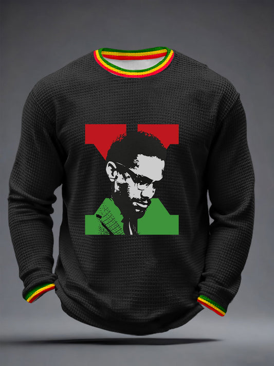 Men's Black History Month Waffle Long-Sleeve T-Shirt