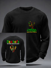 Men's Sankofa Adinkra Black History Waffle Long Sleeve T-Shirt