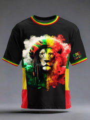 Men's One Love Rasta Lion Short Sleeves T-shirt