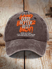 Unisex Good Better Best Print Football Fans Print Hat